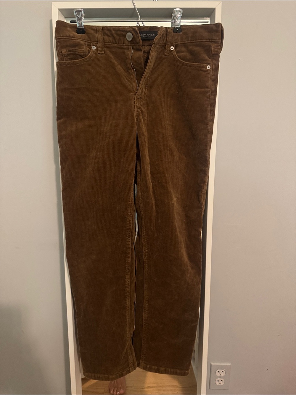 Banana Republic Dark Brown Corduroy Cropped Ankle Pants